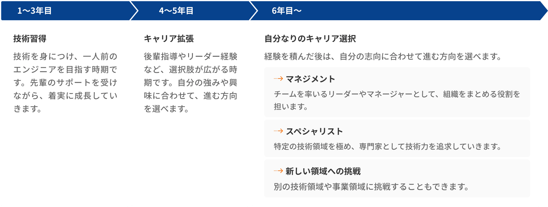キャリアステップの図